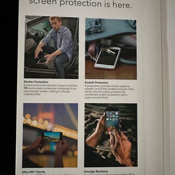 Invisible Shield Sapphire Defense Hybrid glass iPhone X NIB - Picture 4 of 5